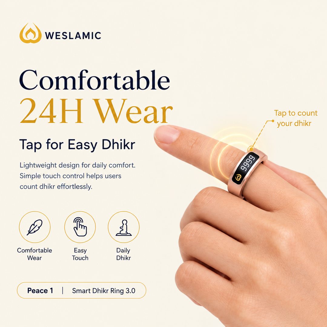 iTasbih Peace 1 Smart Zikr Ring – Digital Tasbih by Weslamic