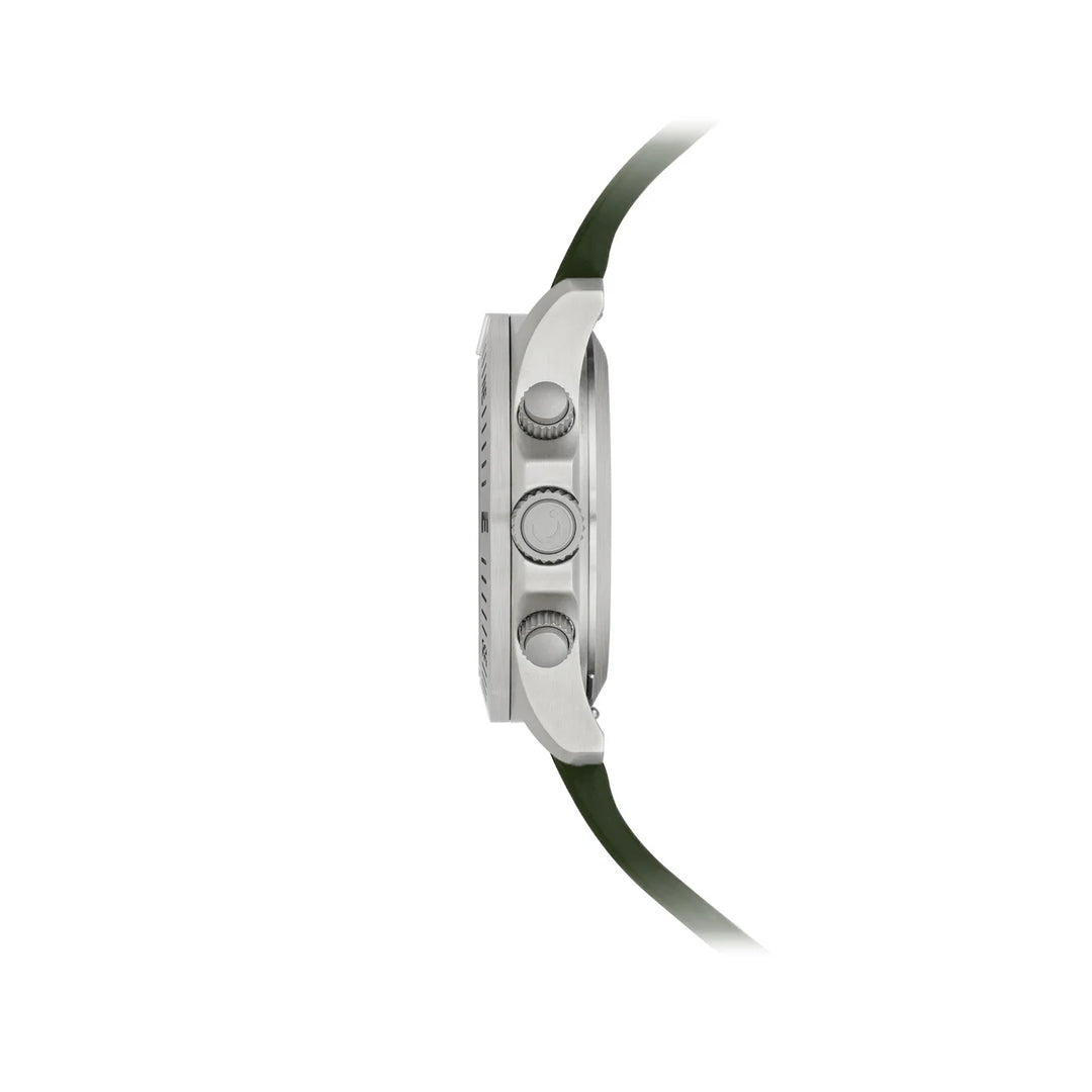 Al Fajr Dynamic 360 Azan Watch Silver Dial WH-24 – Green Strap