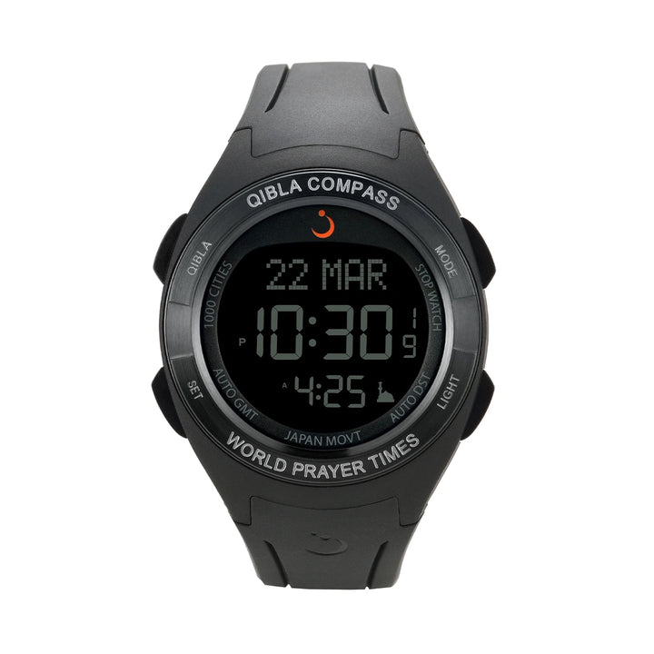 Al Fajr WQ-18 Qibla Compass Watch black