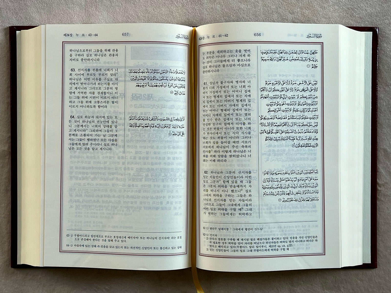 Noble Quran in Korea - Arabic Text With Korean Translation | ترجمة و تفسير معاني القران الكريم باللغة الكورية