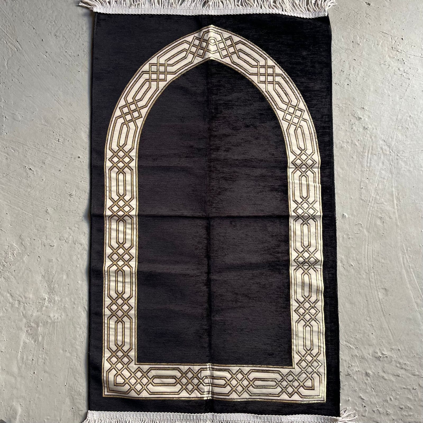 Turkish Thin Soft Prayer Mat with Border