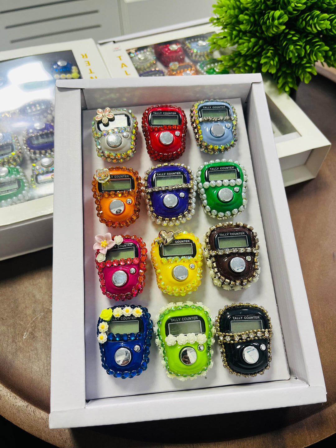 Finger Tally Counter – Digital Tasbeeh Counter (Assorted Colors) - 12 Piece