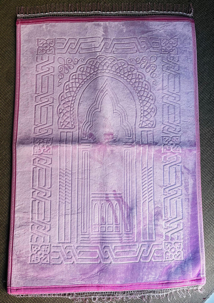 Padded Thick Velvet Prayer Rug Embossed