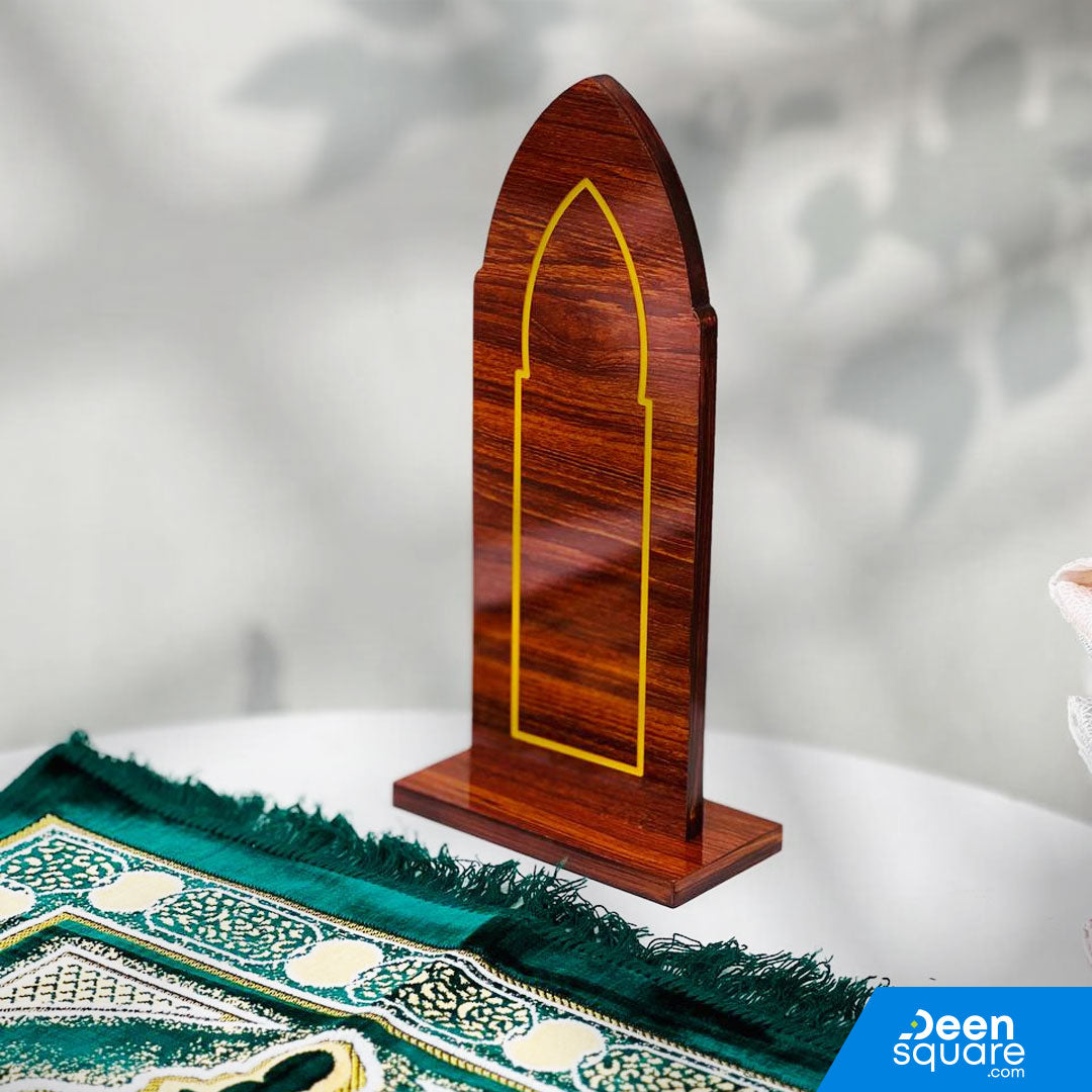 The Wooden Sutrah for Prayers is a simple and practical prayer accessory used as a barrier placed in front of a person while performing Salah. Using a sutrah is a Sunnah practice that helps maintain focus and prevents people from crossing directly in front of the praying person.

This sutrah is made from durable wooden material and designed in a compact 6×16 inches size, making it easy to place, store, and carry. Its minimal and clean design makes it suitable for home use, masjids, travel, and daily prayers