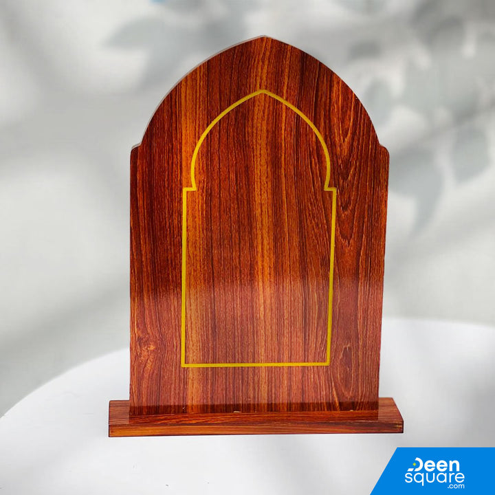 The Wooden Sutrah for Prayers (12×18 inches) is a Sunnah-compliant prayer accessory designed to be placed in front of the person performing Salah. Using a sutrah helps maintain concentration during prayer and prevents people from passing directly in front of the worshipper.

Made from durable wooden material, this larger 12×18 inches size provides excellent visibility and stability, making it ideal for home prayers, masjids, prayer halls, and Islamic centers. Its simple and clean design blends well with any
