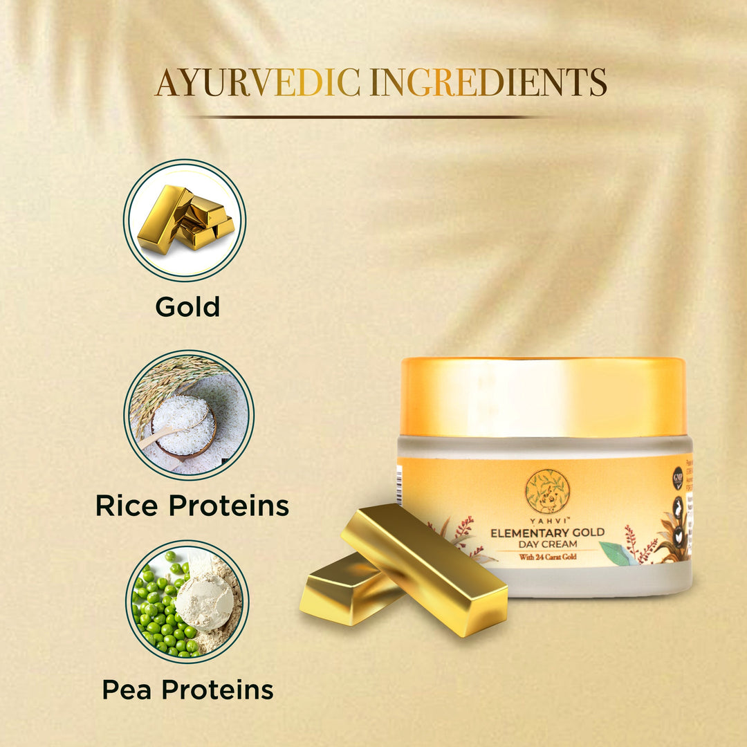 Elementary gold day cream 50ML | Deeply nourishing &amp; hydrating your skin | Yahvi