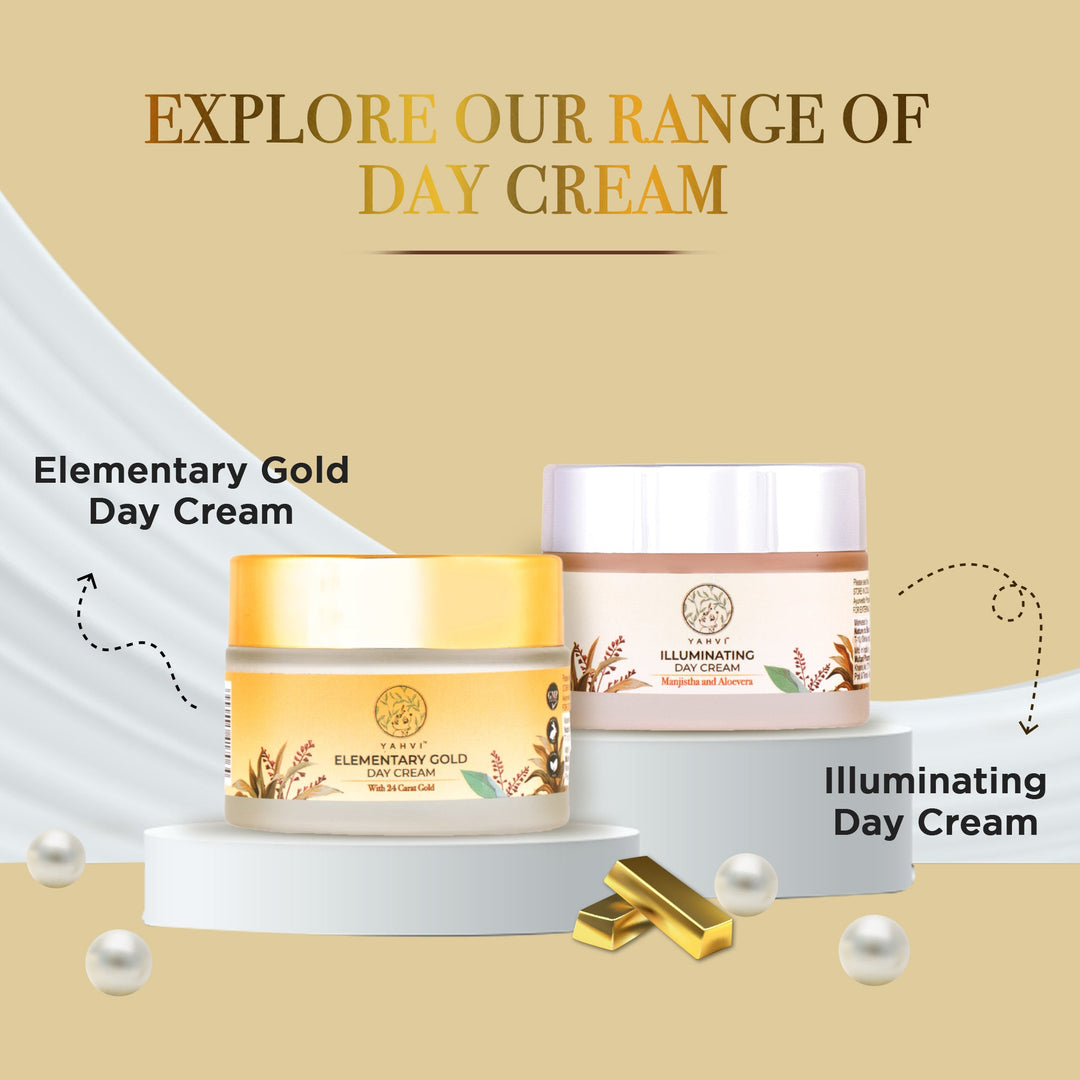Elementary gold day cream 50ML | Deeply nourishing &amp; hydrating your skin | Yahvi