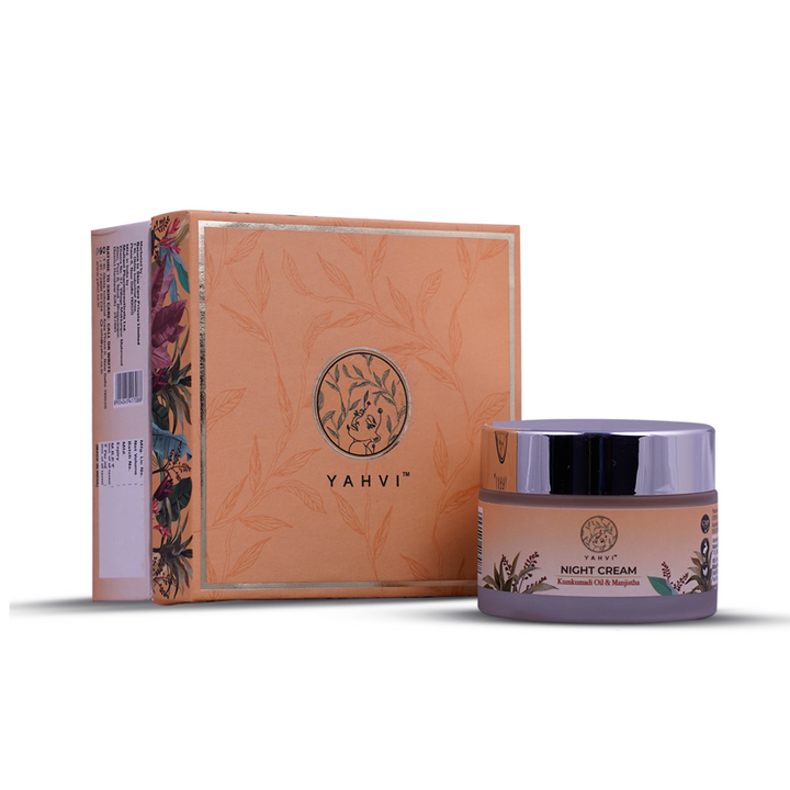 Buy Yahvi Kumkumadi Oil &amp; Manjistha Night Cream for deep hydration and radiant skin. Shop at deensquare.com | Dubai UAE.