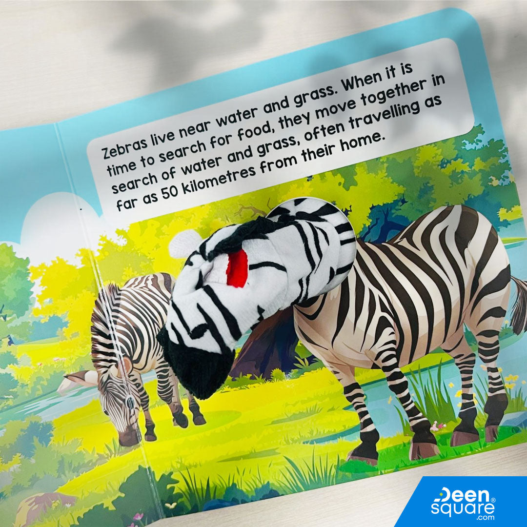 Islamic kids board book about zebra from the Quran. Perfect for age 3+, simple, durable and engaging early learning book by Darul Mughni.