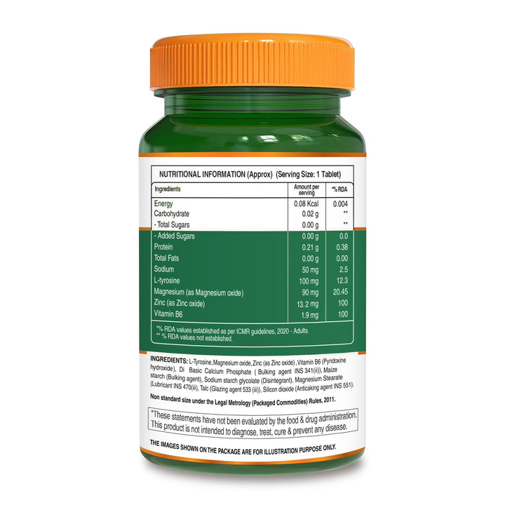 Zinc ZMA - 120 Veg Tablets | 800mg with Zinc, Magnesium Aspartate &amp; Vitamin B6