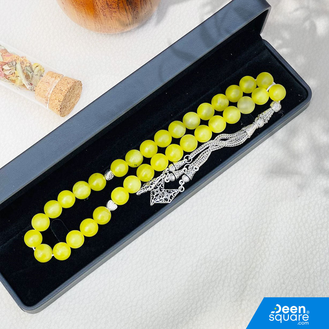 Pearl 33 beads Tasbeeh - Natural Lizardite