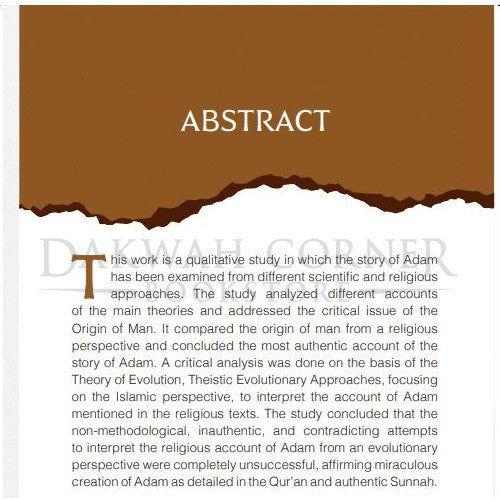 Adam : Between Evolution, Theistic Evolution & Revelation (P/B)