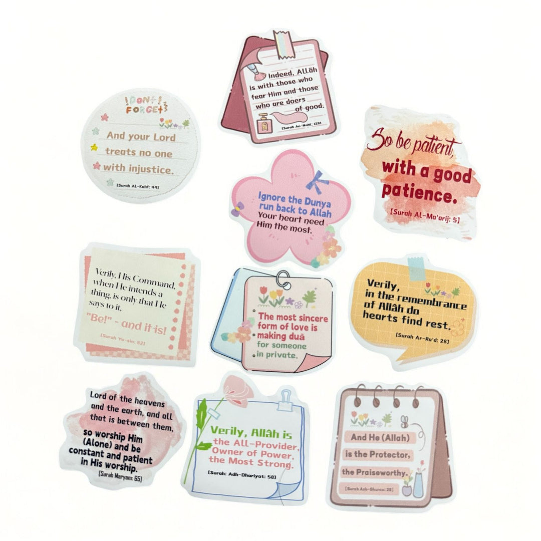 Islamic Inspirational Fridge Magnets – Set of 10 (Set 21)