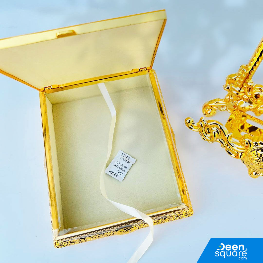 Metal Quran Box with Stand (18x22 cm) - Model 361ME