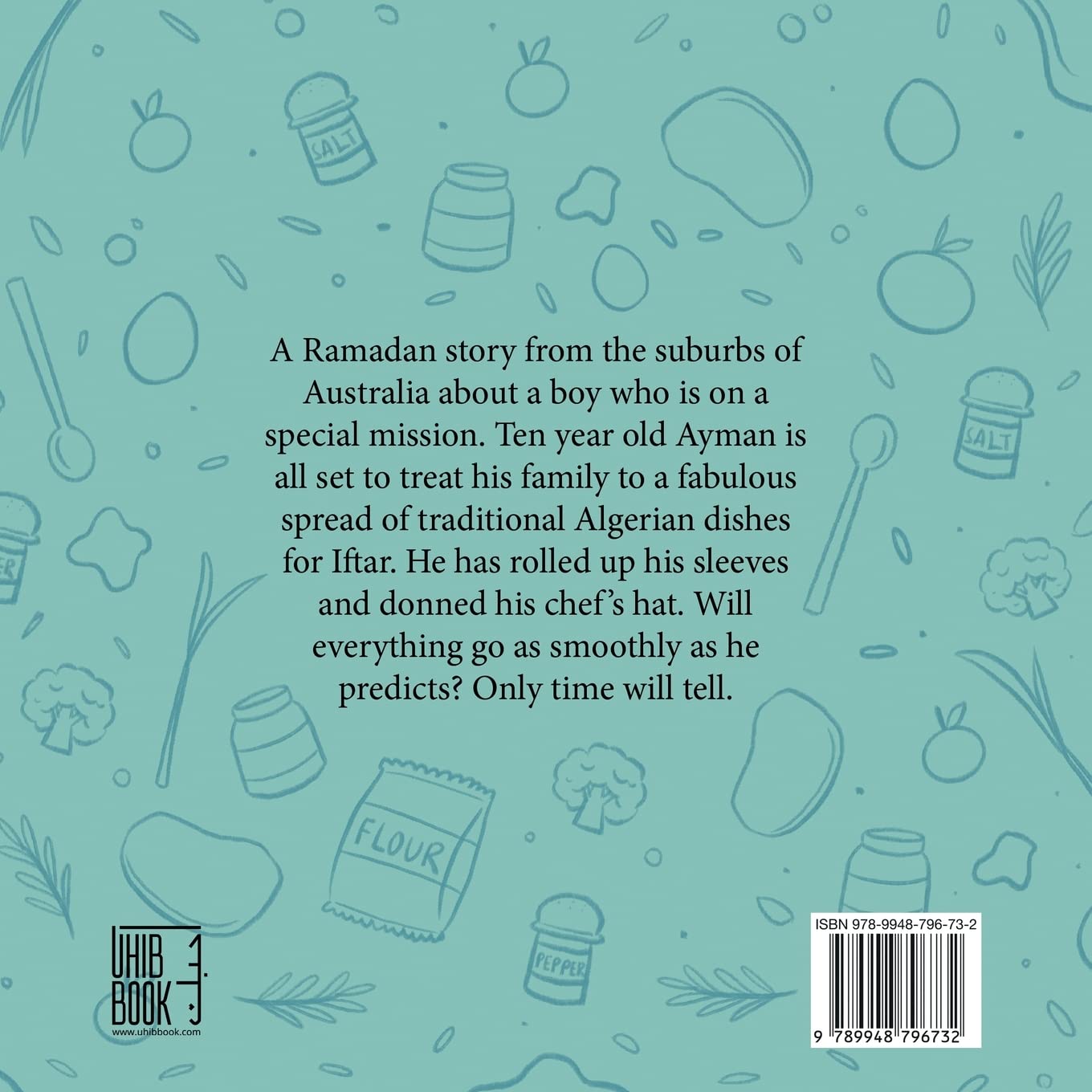 Ayman’s Ramadan Surprise children’s Ramadan book – Algerian Iftar story back cover