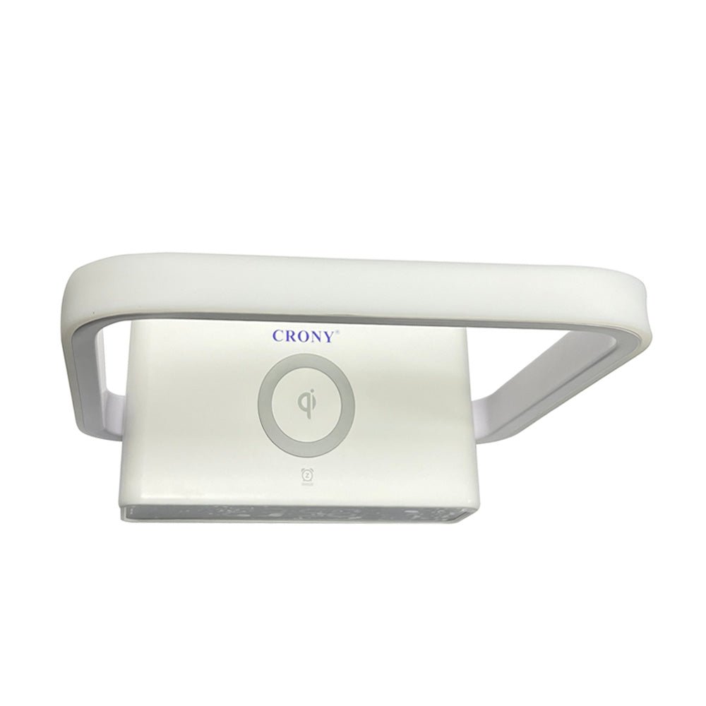 Buy B18D bedside lamp with wireless charging, clock &amp; RGB light at buy at deensquare.com. Smart LED night light in Dubai | UAE.