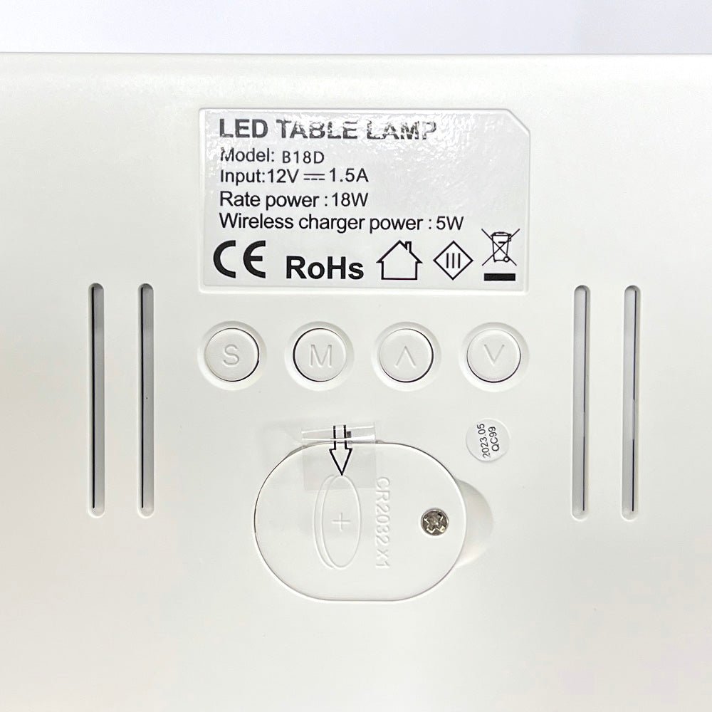 Buy B18D bedside lamp with wireless charging, clock &amp; RGB light at buy at deensquare.com. Smart LED night light in Dubai | UAE.