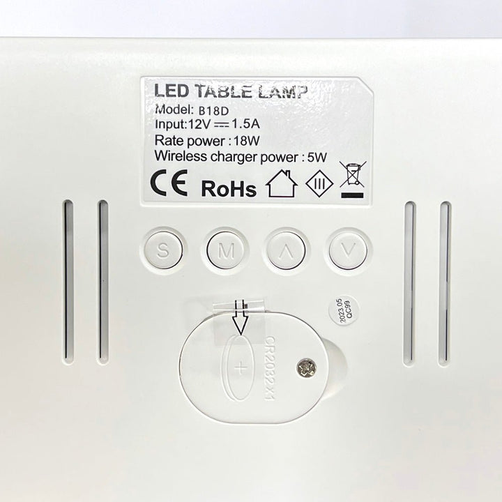 Buy B18D bedside lamp with wireless charging, clock &amp; RGB light at buy at deensquare.com. Smart LED night light in Dubai | UAE.