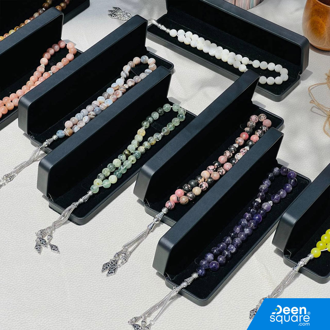 Pearl 33 beads Tasbeeh - Natural Prehnite