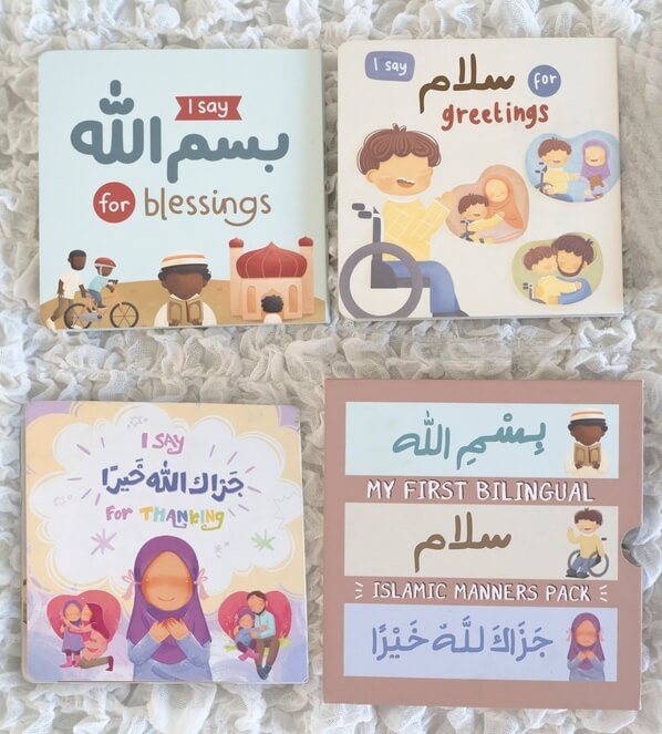 My First Bilingual Islamic Manners Pack (Set of 3 Islamic board books) - Arabic & English