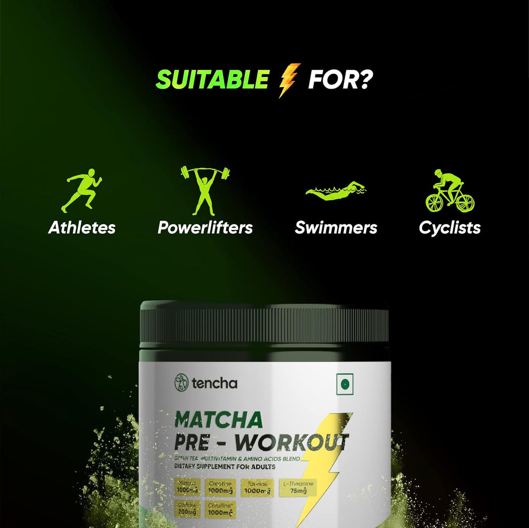 Tencha Matcha Pre-Workout Dietary Supplements For Adult 180G Powder