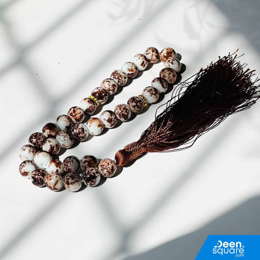 33 Beads Tasbeeh - Brown Marble