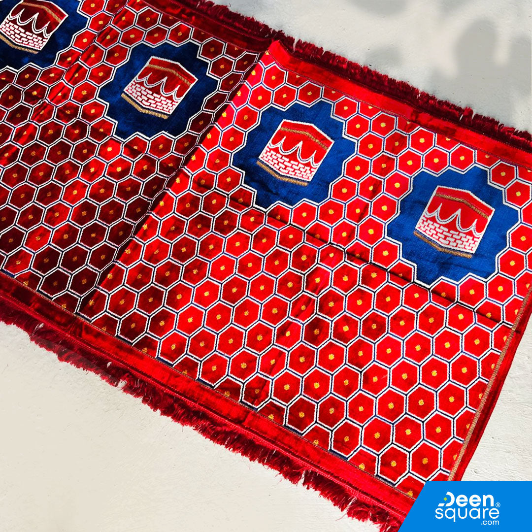 Family Prayer Mat for 4 person - 110x200 cm, Large Size | سجادة صلاة عائلية لأربعة اشخاص