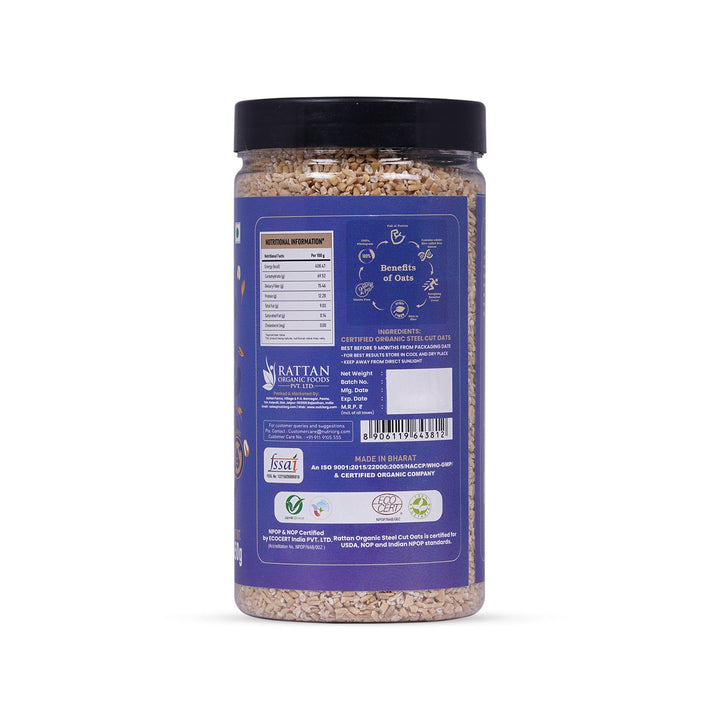 Nutriorg Certified Organic Steelcut Oats 650g