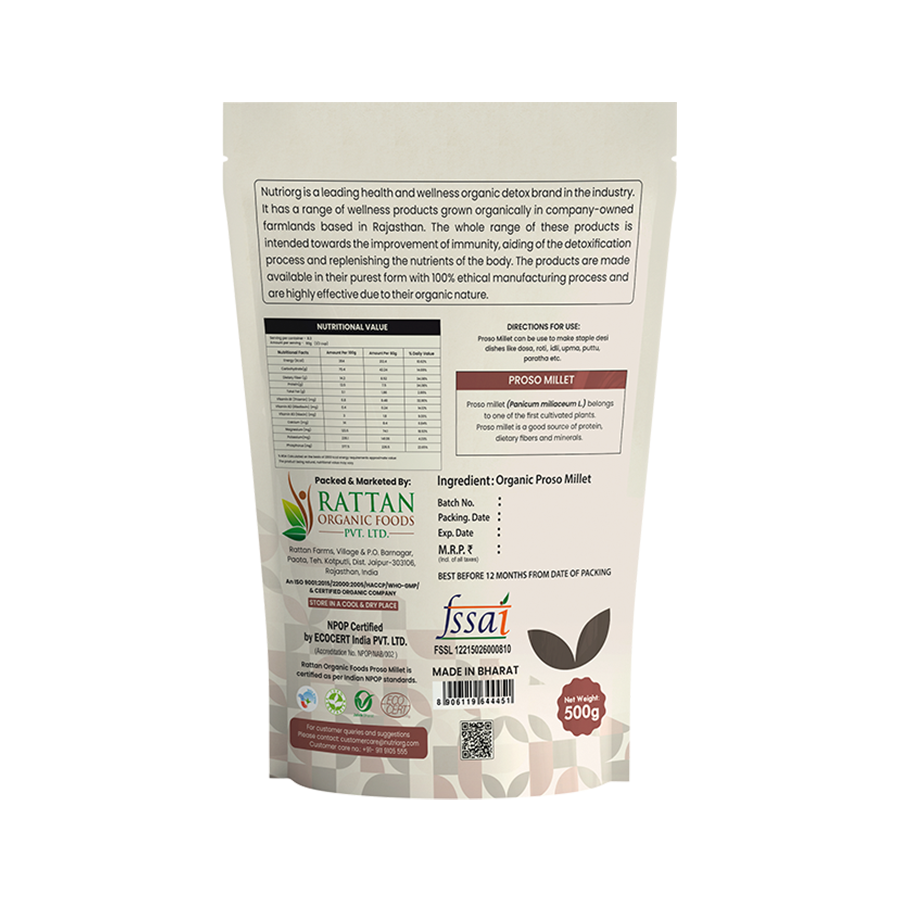 Nutriorg Organic Proso Millet 500gm