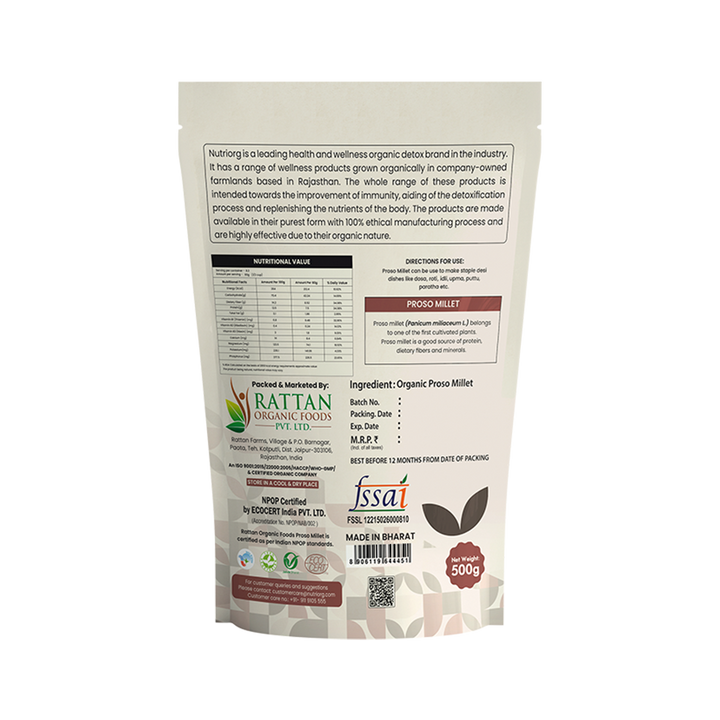 Nutriorg Organic Proso Millet 500gm