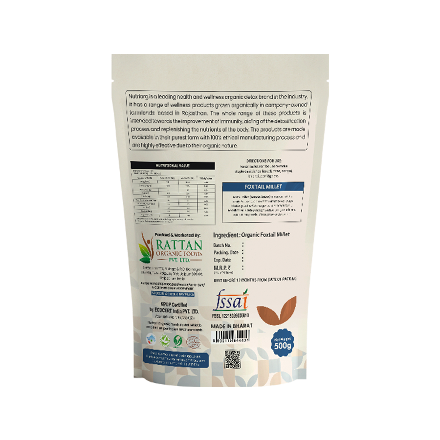 Nutriorg Organic Foxtail Millet 500g