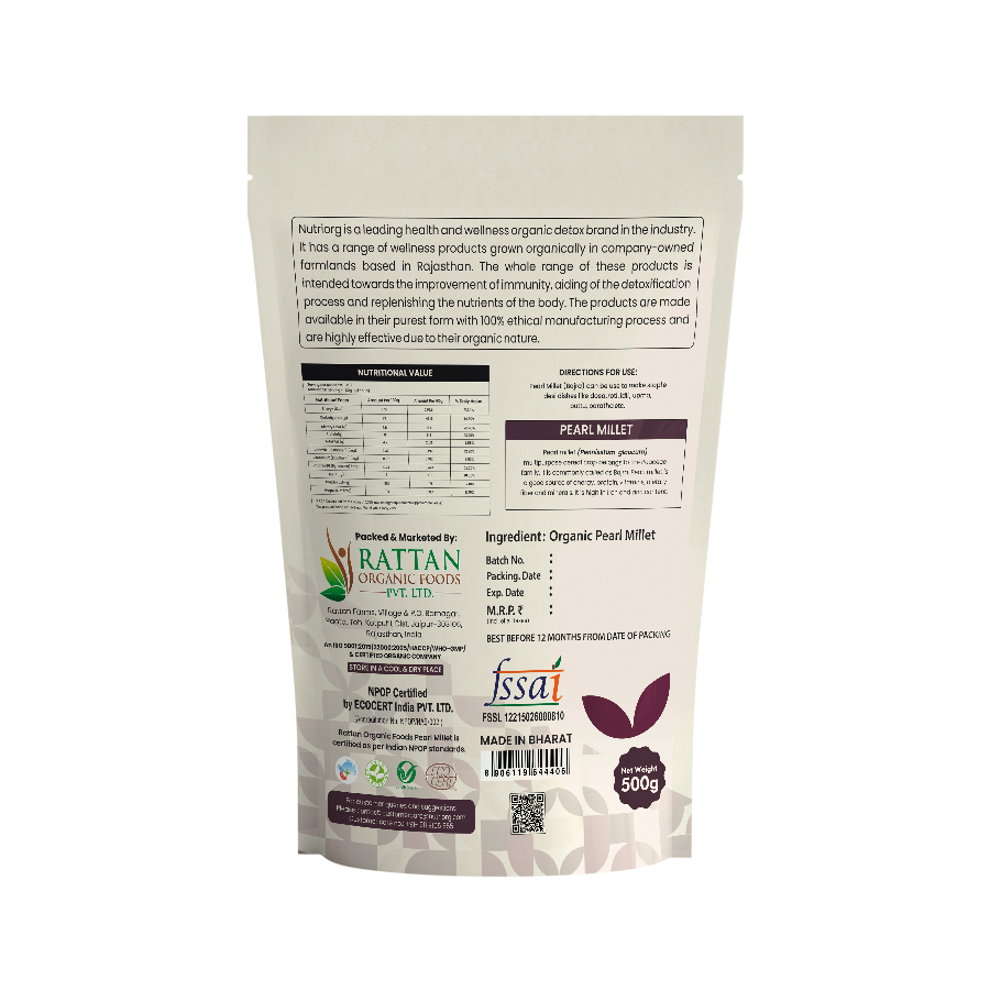 Nutriorg Organic Pearl Millet 500g