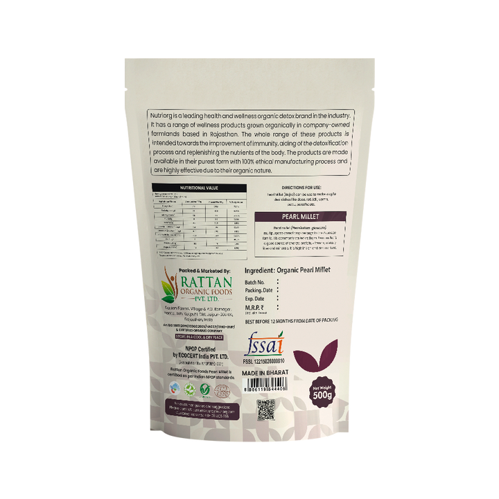 Nutriorg Organic Pearl Millet 500g