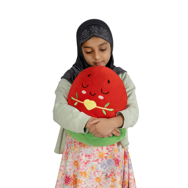 Watermelon Plushie - 30cm Soft Cuddly Pillow Adorable Fruit Plush Muslim Doll | Ramadan and Eid Gift