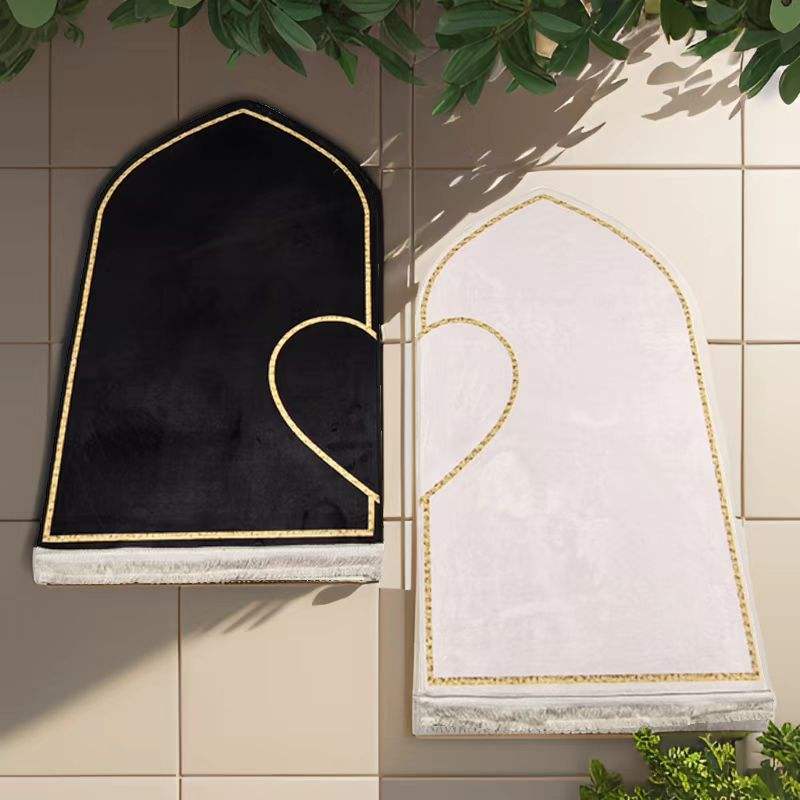 Couples Prayer Mat with heart design (Black and White Color)