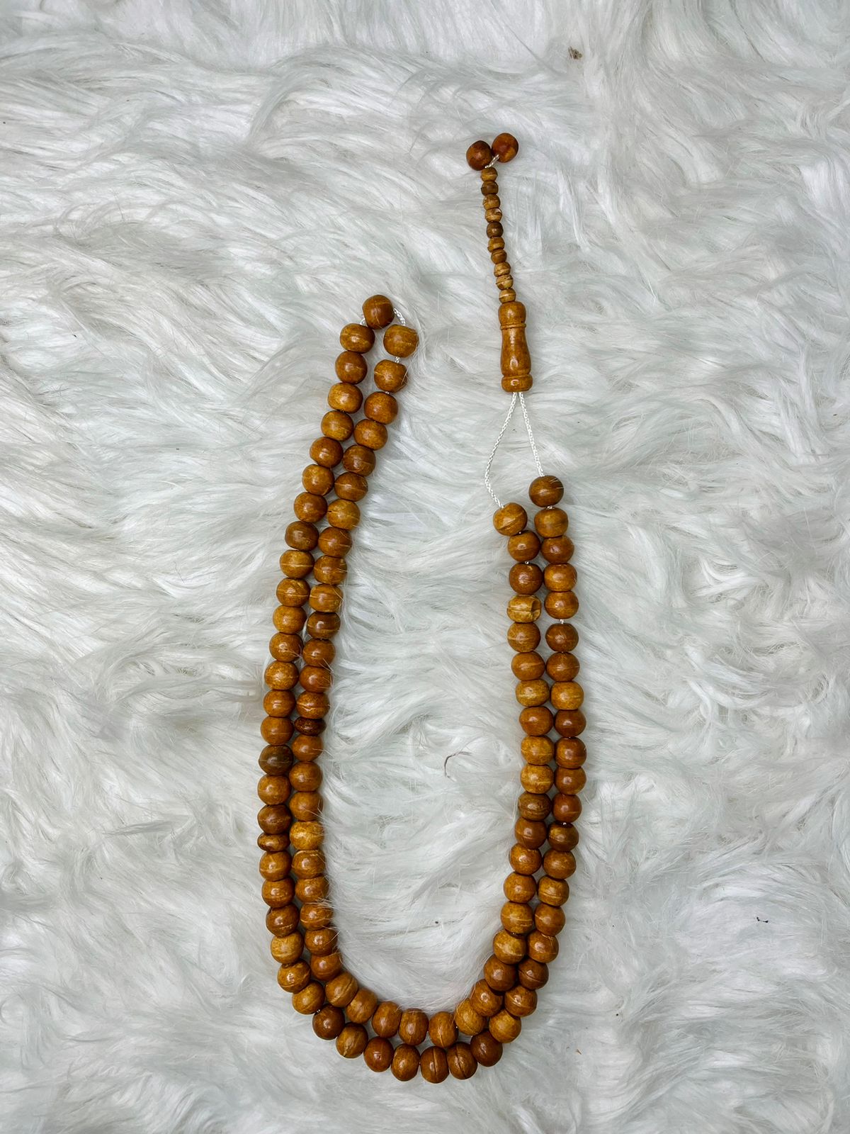 99 beads Wooden Tasbeeh Beige Color - 14mm beads size