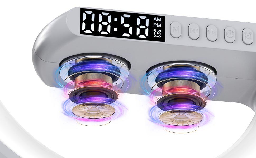 Buy BT G table lamp with clock, 15W wireless charger &amp; sunrise alarm at buy at deensquare.com. Smart LED lamp in Dubai | UAE.