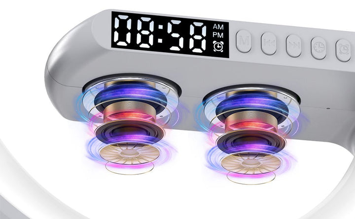 Buy BT G table lamp with clock, 15W wireless charger &amp; sunrise alarm at buy at deensquare.com. Smart LED lamp in Dubai | UAE.