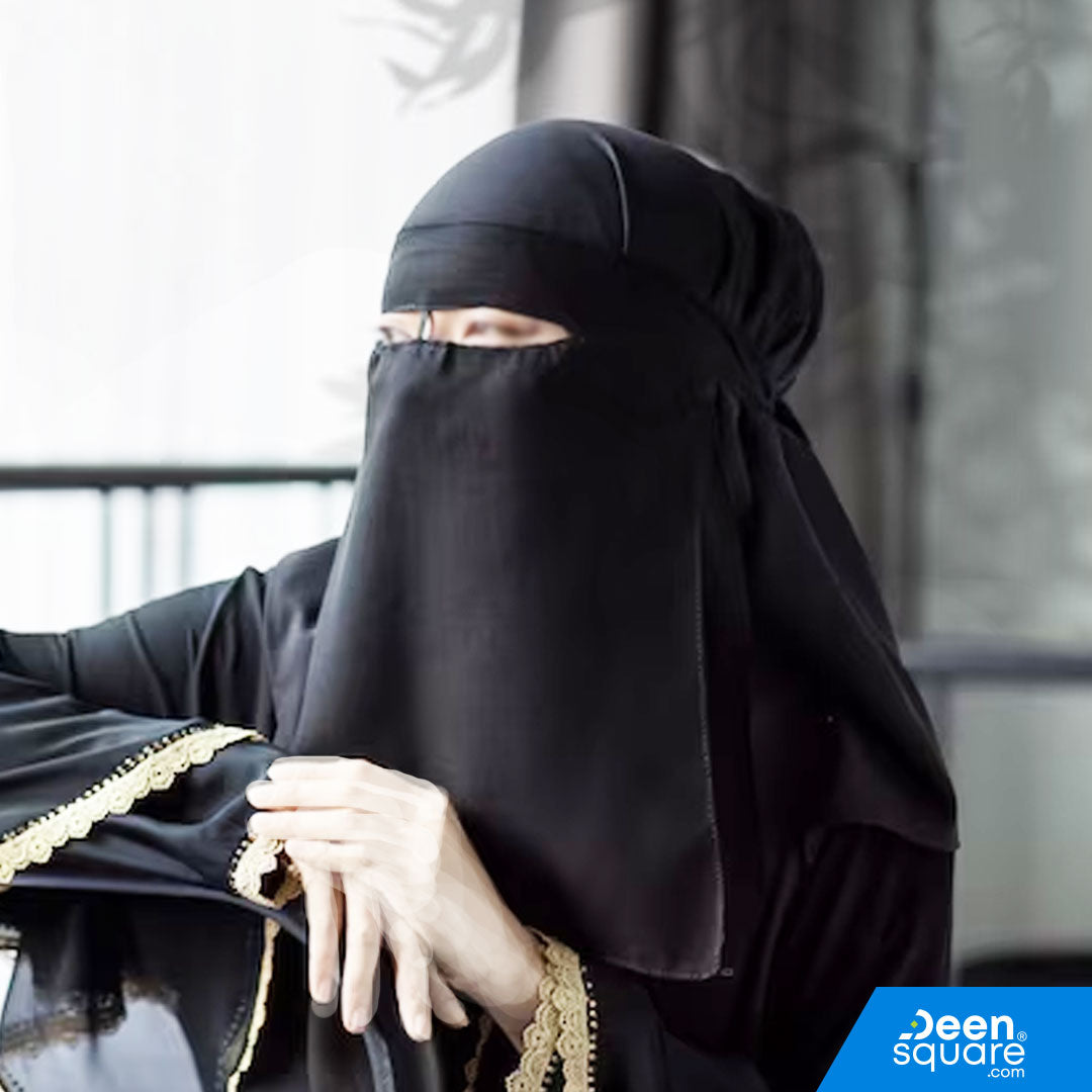 Niqab Fatima - (Straight Niqab with Center Dori)