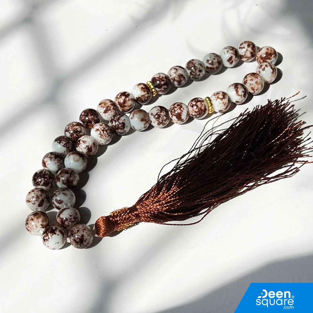 33 Beads Tasbeeh - Brown Marble