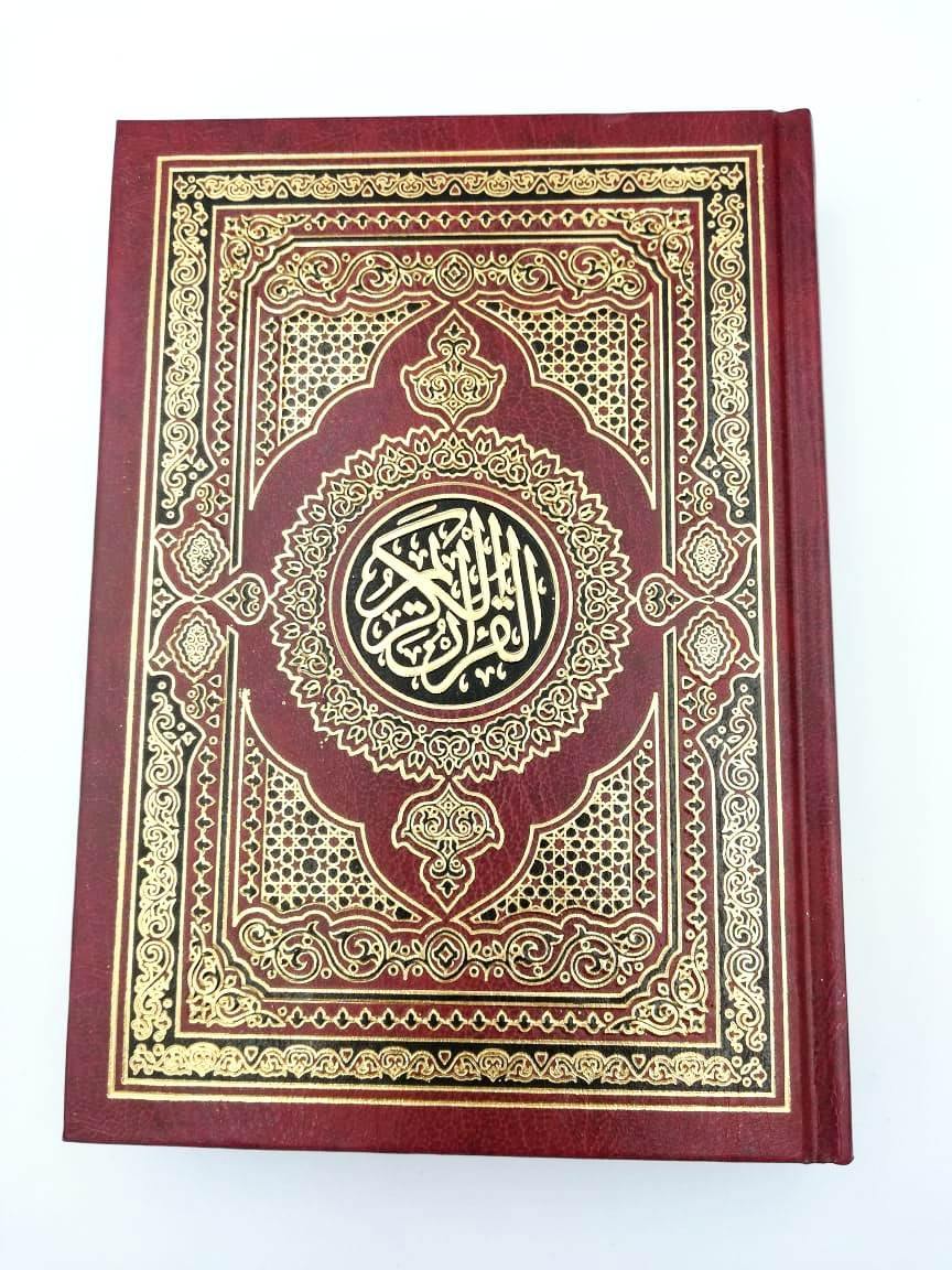 قرآن كريم بخط هندي باكستاني ١٥ سطرًا (لونين) متوسط ​​الحجم هندي/باكستاني - ١٤ × ٢٠ سم
