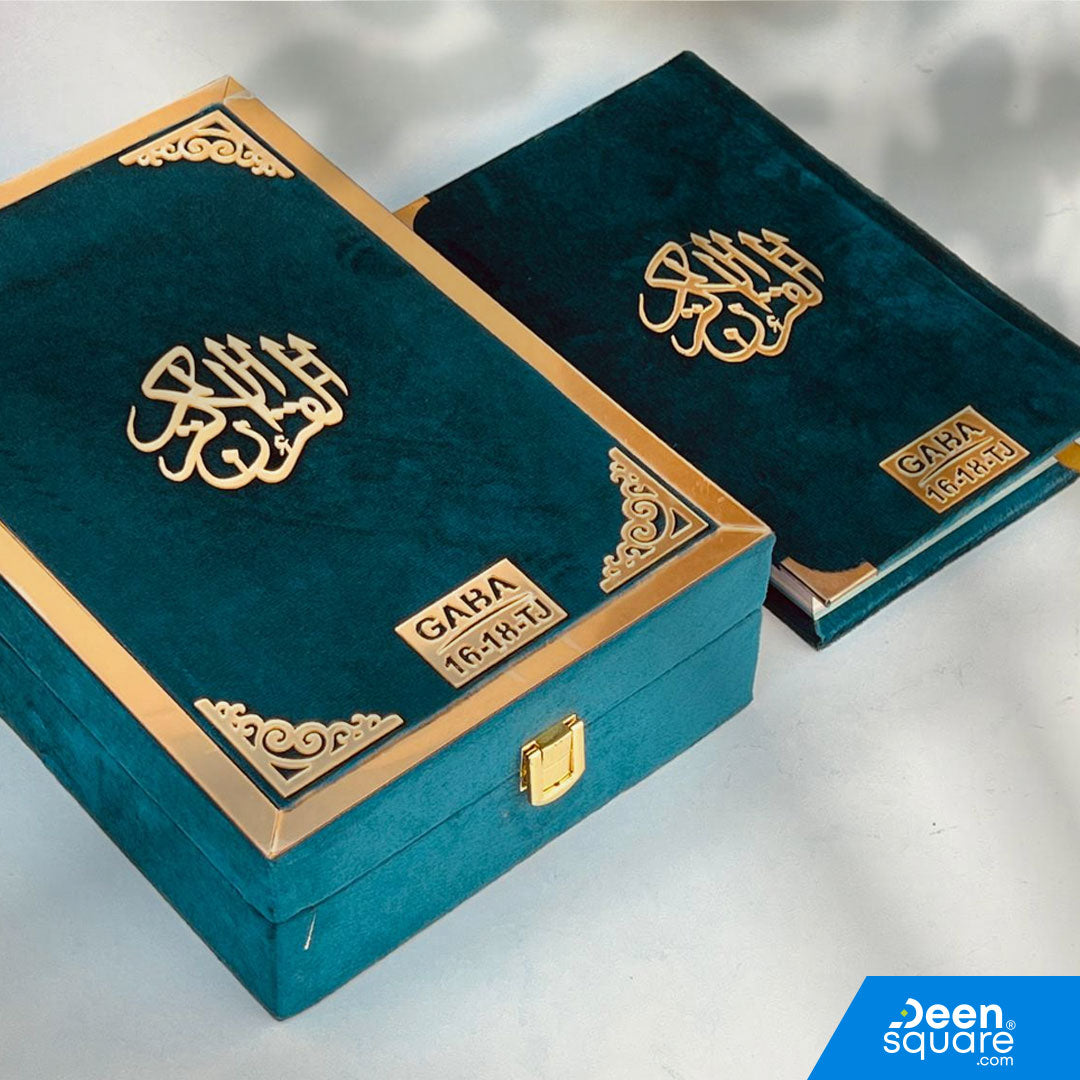 Enhance your spiritual journey with this beautifully designed Holy Quran in Indo-Pak script, presented in a luxurious velvet gift box. The Tajweed color-coded pages help you recite with proper pronunciation and fluency, while the clear and elegant text ensures a comfortable reading experience.
