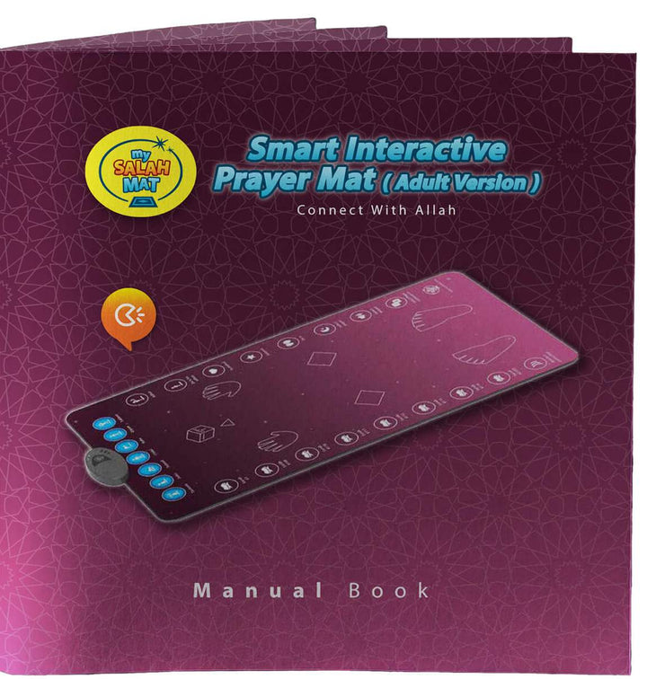 My Salah Mat Adult & Revert Muslim Educational Interactive Prayer Mat with Wireless Connection & Salah Translation - Pink Color