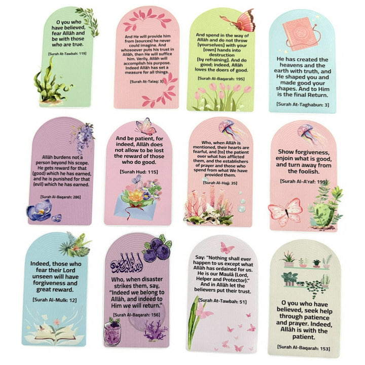 Islamic Inspirational Fridge Magnets – Set of 12 (Set 23)