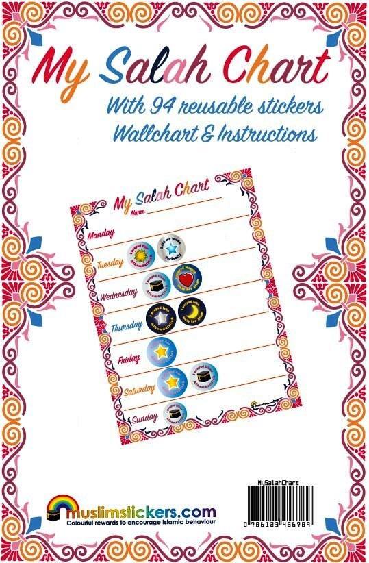 My Salah Chart With 96 Reusable Stickers