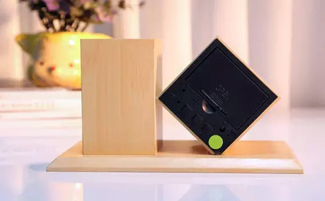 Buy CN2025 wooden pen holder with digital LED clock at deensquare.com. Stylish desk organizer for office &amp; home in Dubai | UAE.