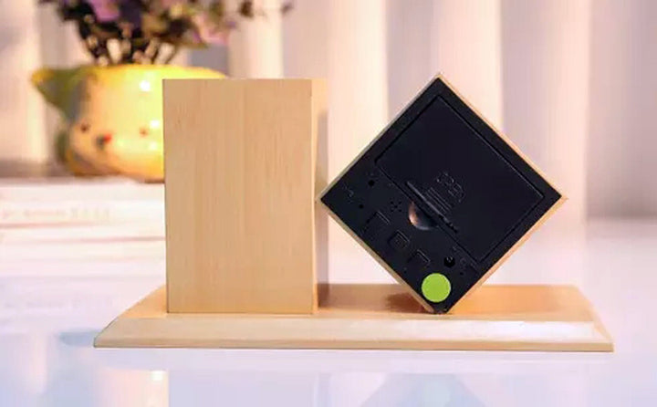 Buy CN2025 wooden pen holder with digital LED clock at deensquare.com. Stylish desk organizer for office &amp; home in Dubai | UAE.