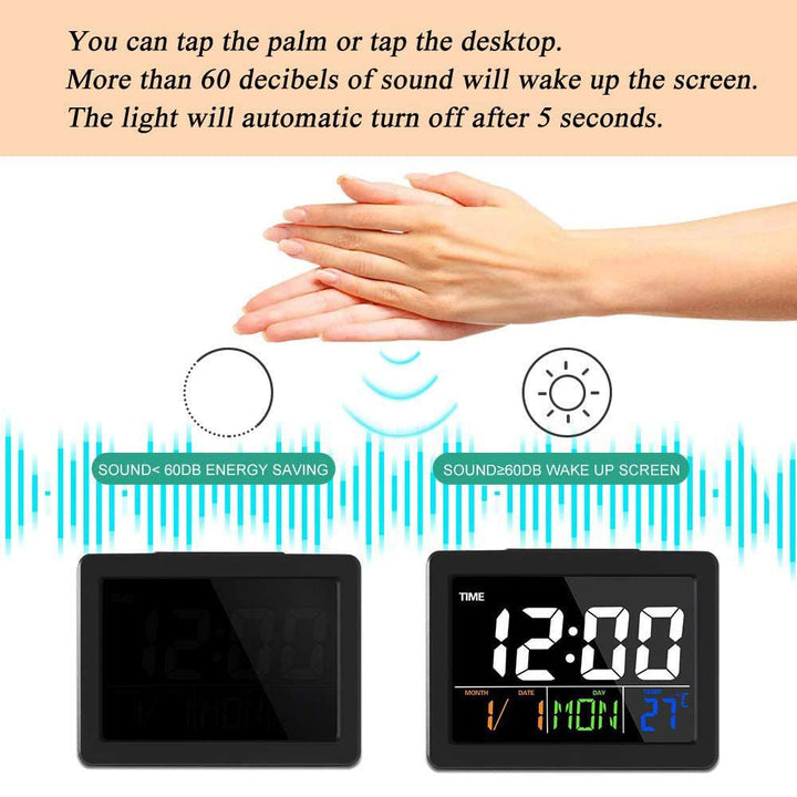 LED Digital Alarm Clock with Date &amp; Temperature Display (Model No: GH-2000)