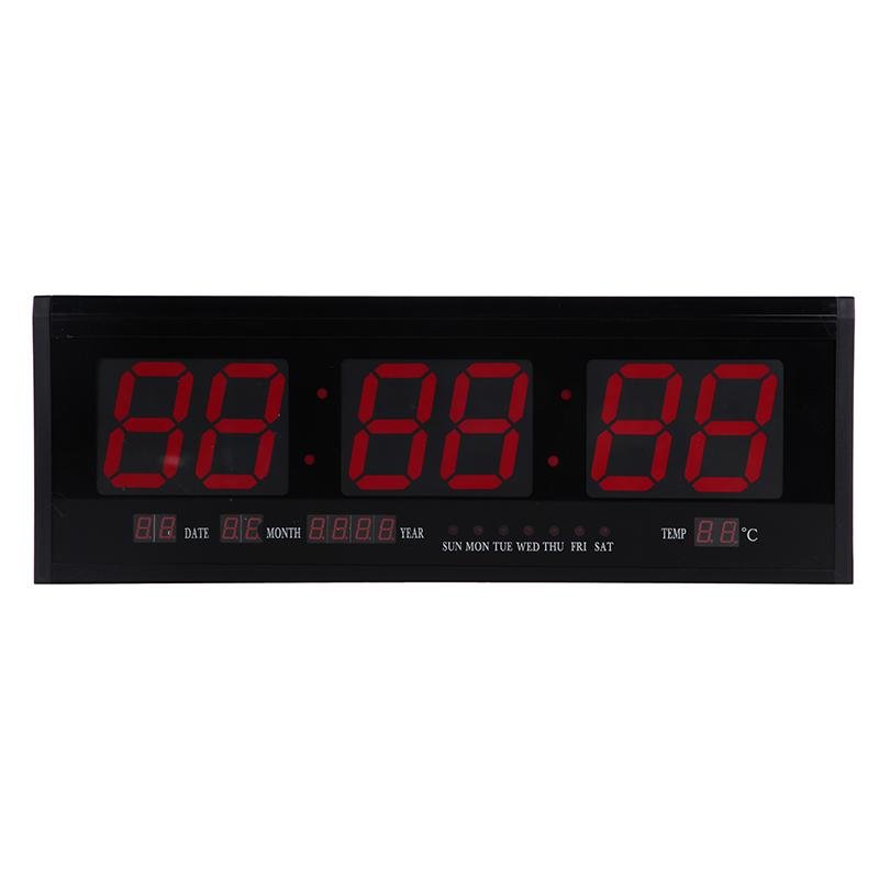 TL-4819 digital LED wall clock with temperature display for office and masjid, schools