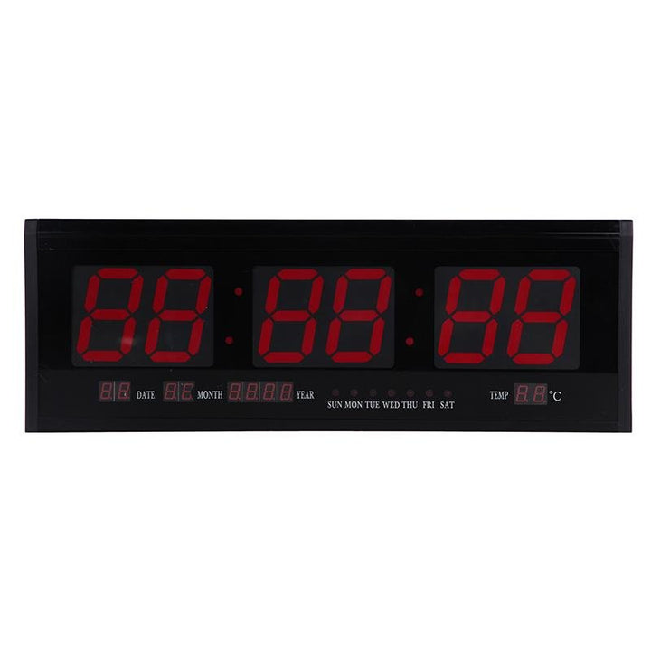 TL-4819 digital LED wall clock with temperature display for office and masjid, schools